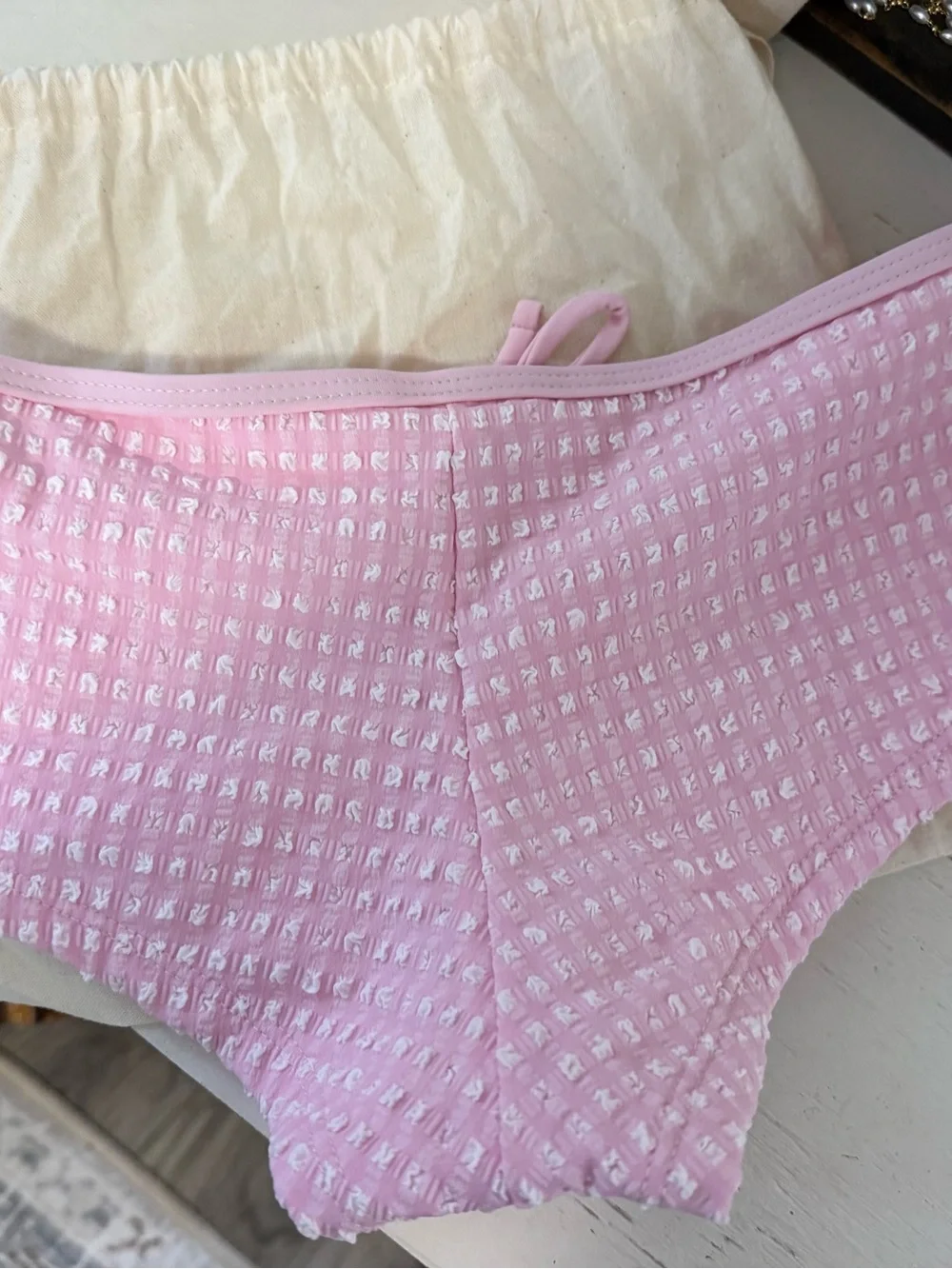 SEAMOLLY 1950S RETRO VINTAGE INSPIRED GINGHAM BRALETTE BOYSHORTS BIKINI SET